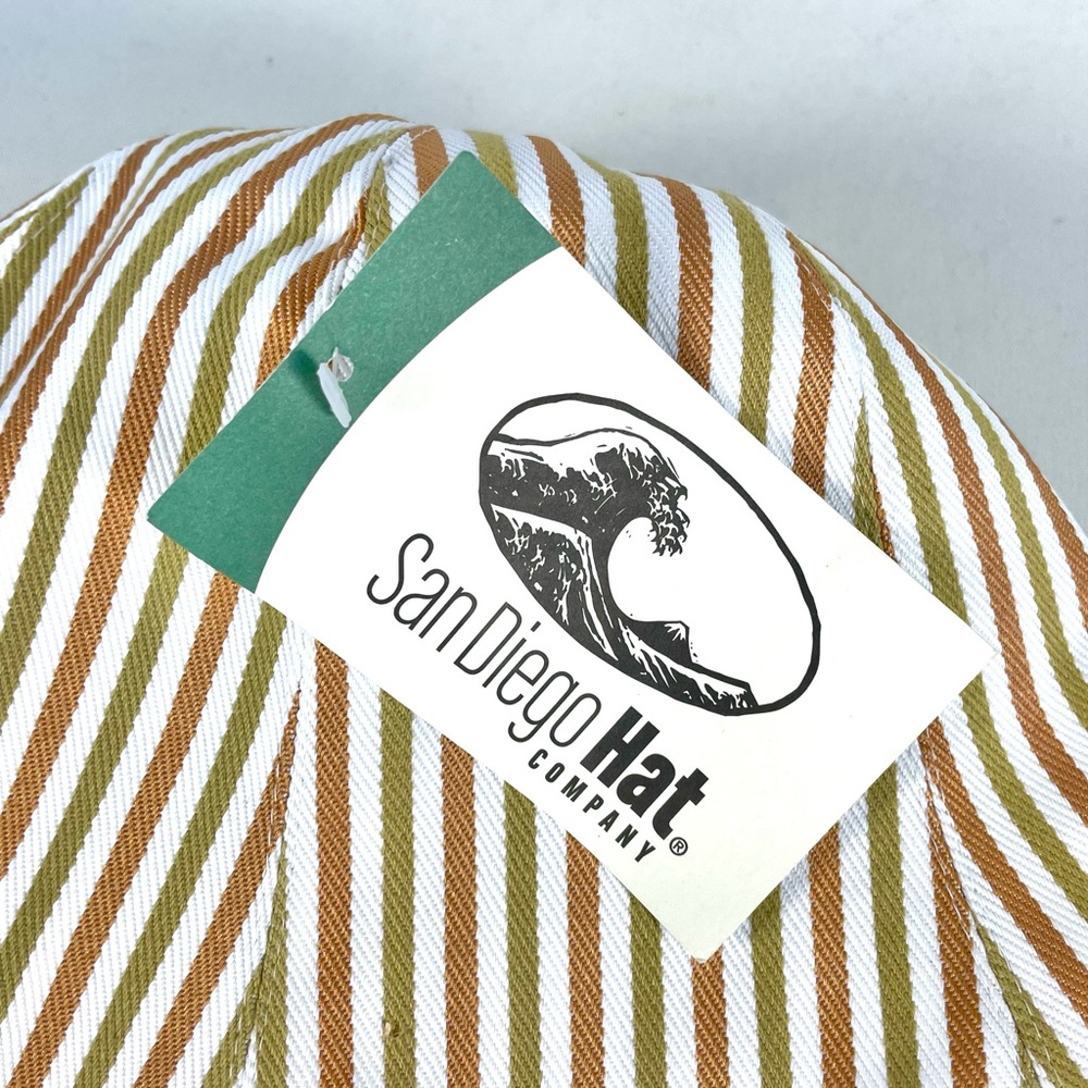 San‎ Diego Hat Co Bucket Hat Womens Small Striped Cotton Retro Y2K Festival NWT - Picture 10 of 11